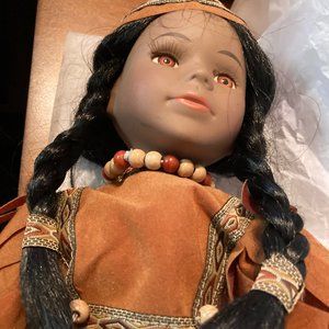INDIAN LADY J. MISA COLLECTION HAND PAINTED DOLL